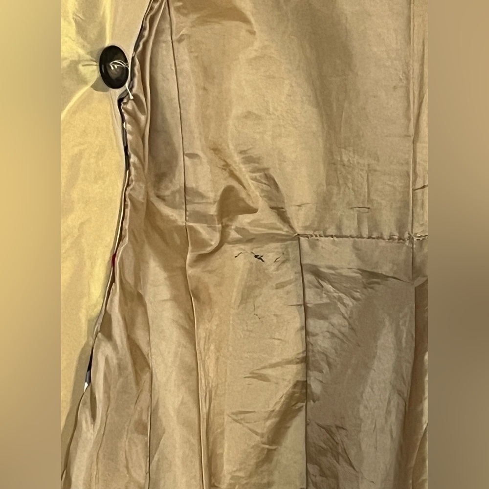 BURBERRY LONDON McKayla Metallic Gold Trench Coat Belted UK 6 / US 4 - Picture 11 of 16